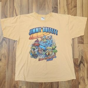 Jimmy Buffett Under The Big Top Tour 2010 Concert Shirt Yellow Size XL